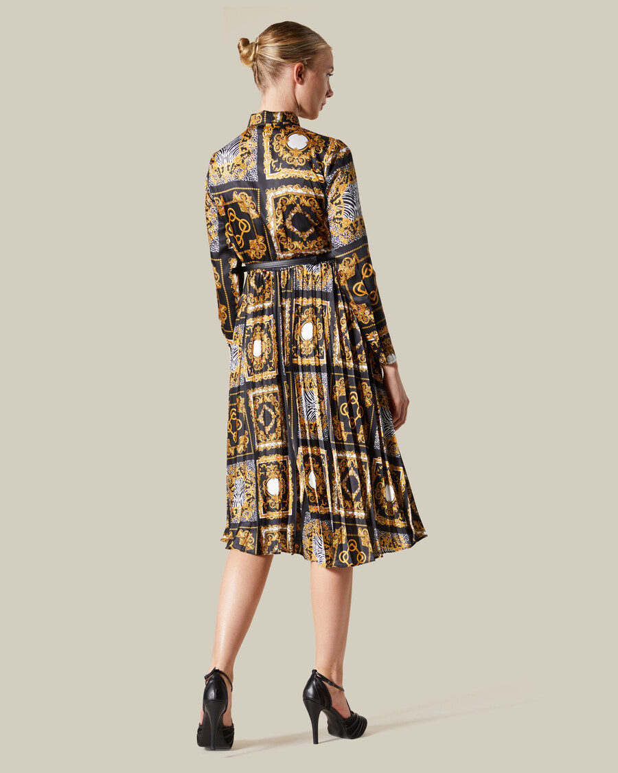 abito plissettato patchwork