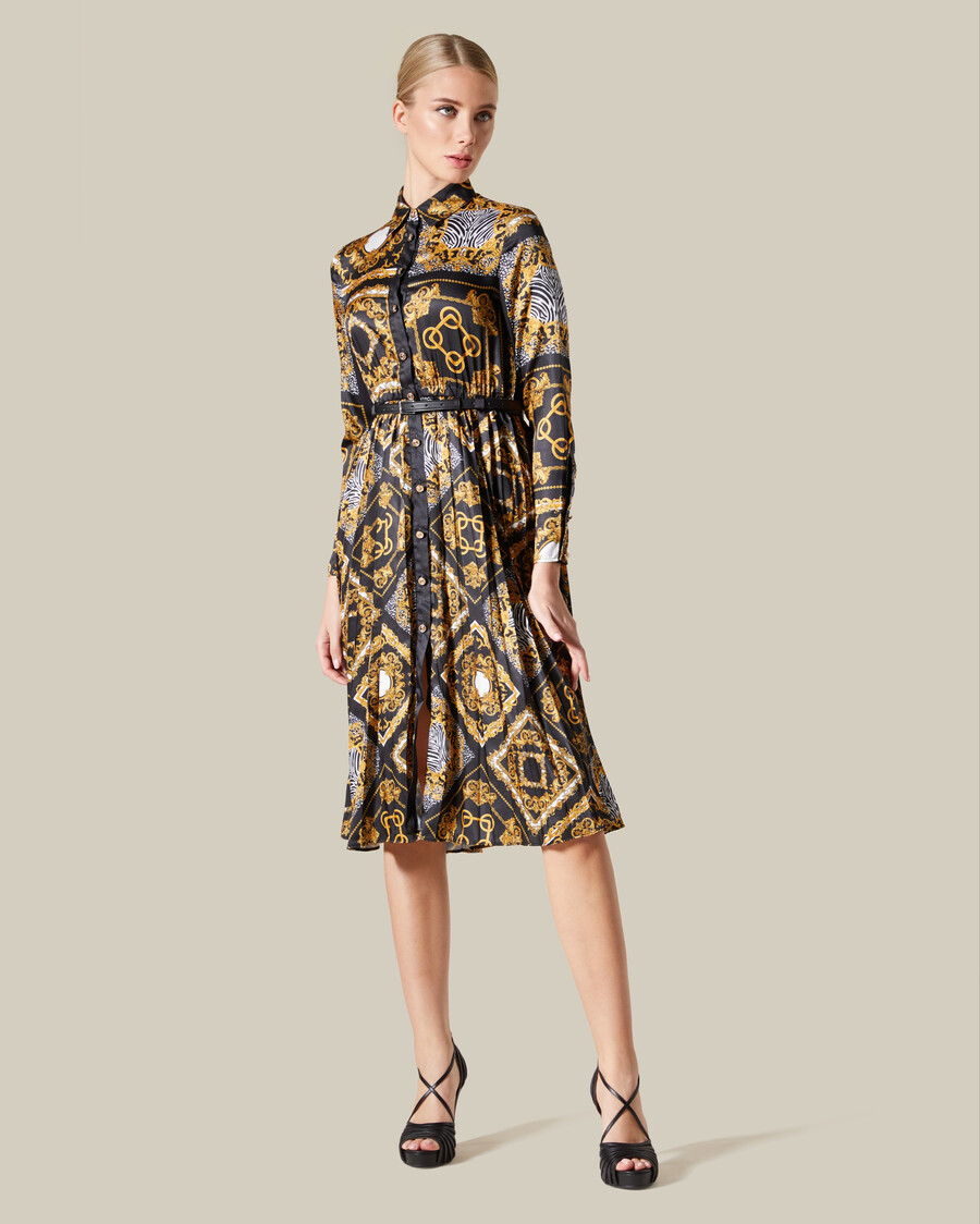 abito plissettato patchwork