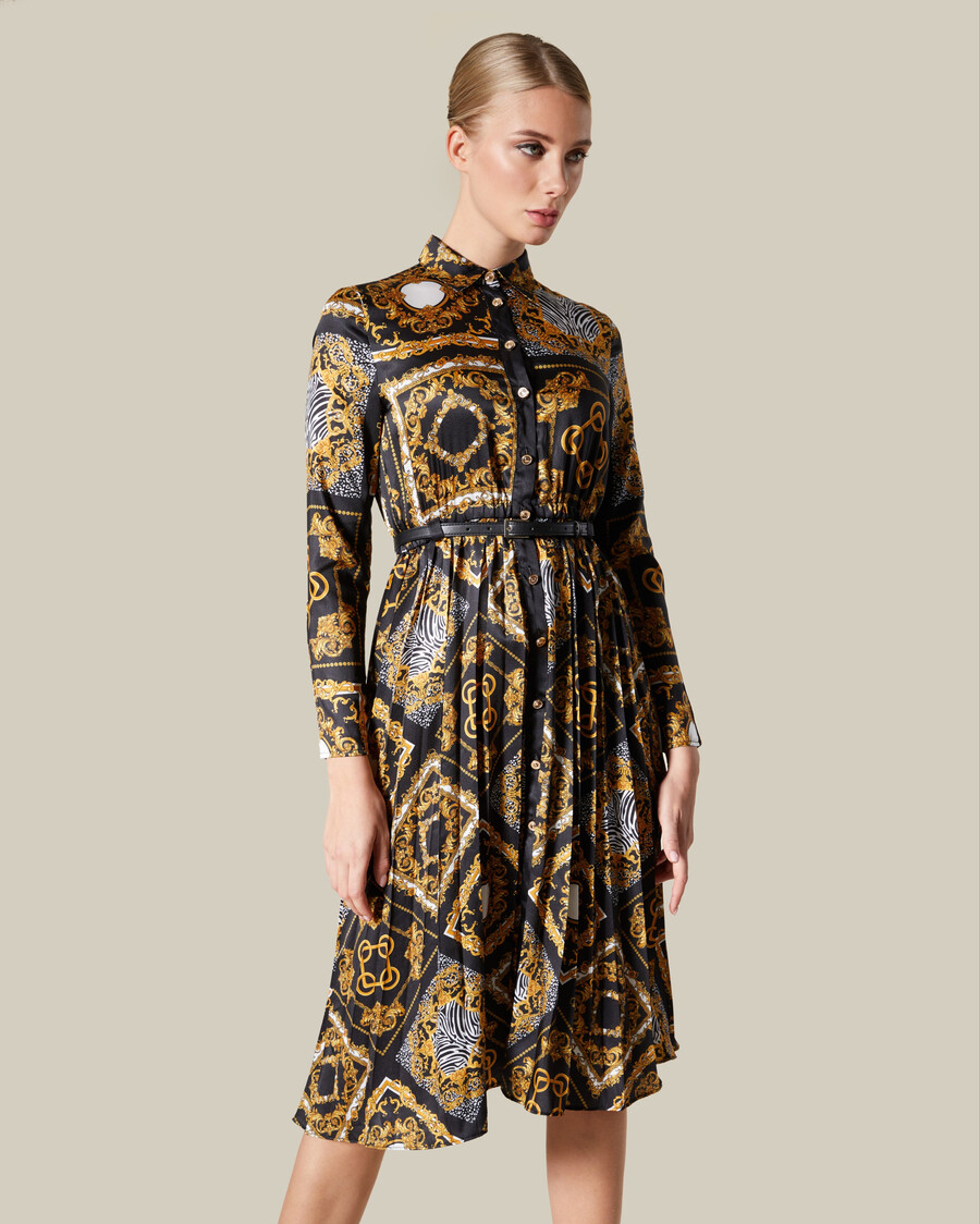 abito plissettato patchwork