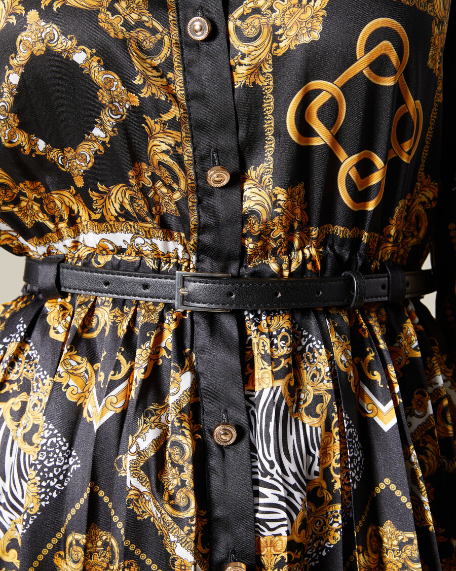 abito plissettato patchwork