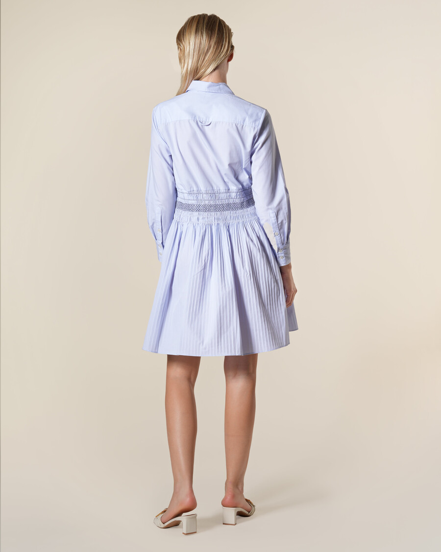 mini abito camicia in cotone a righe
