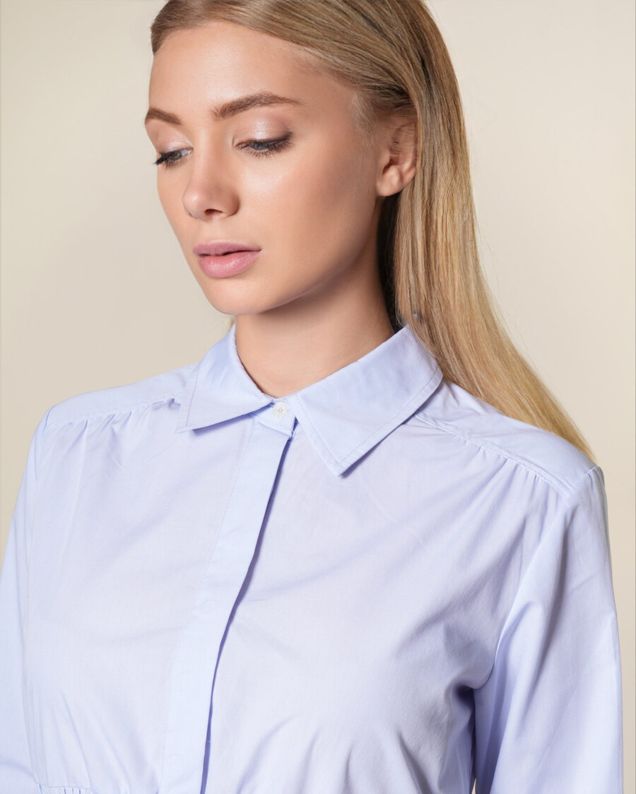 mini abito camicia in cotone a righe