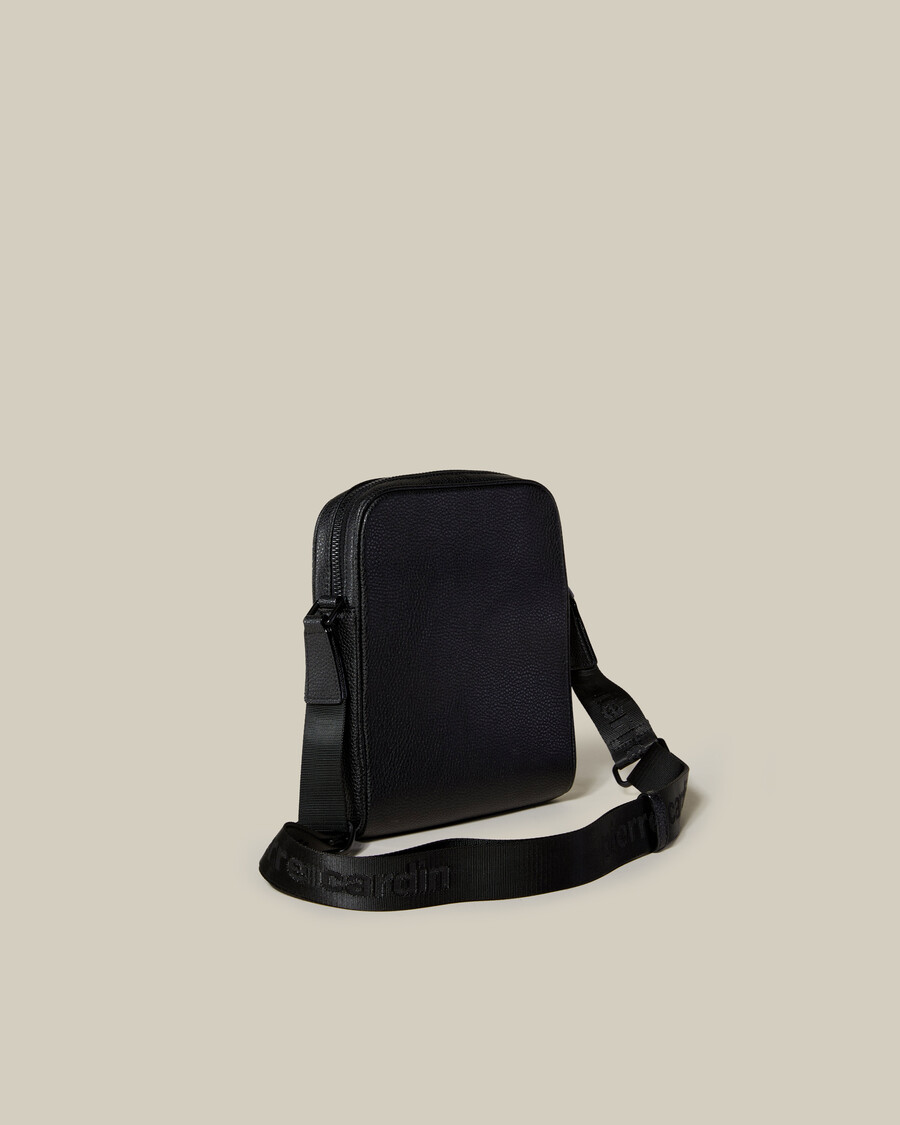 borsa a tracolla in pelle decorata con marchio