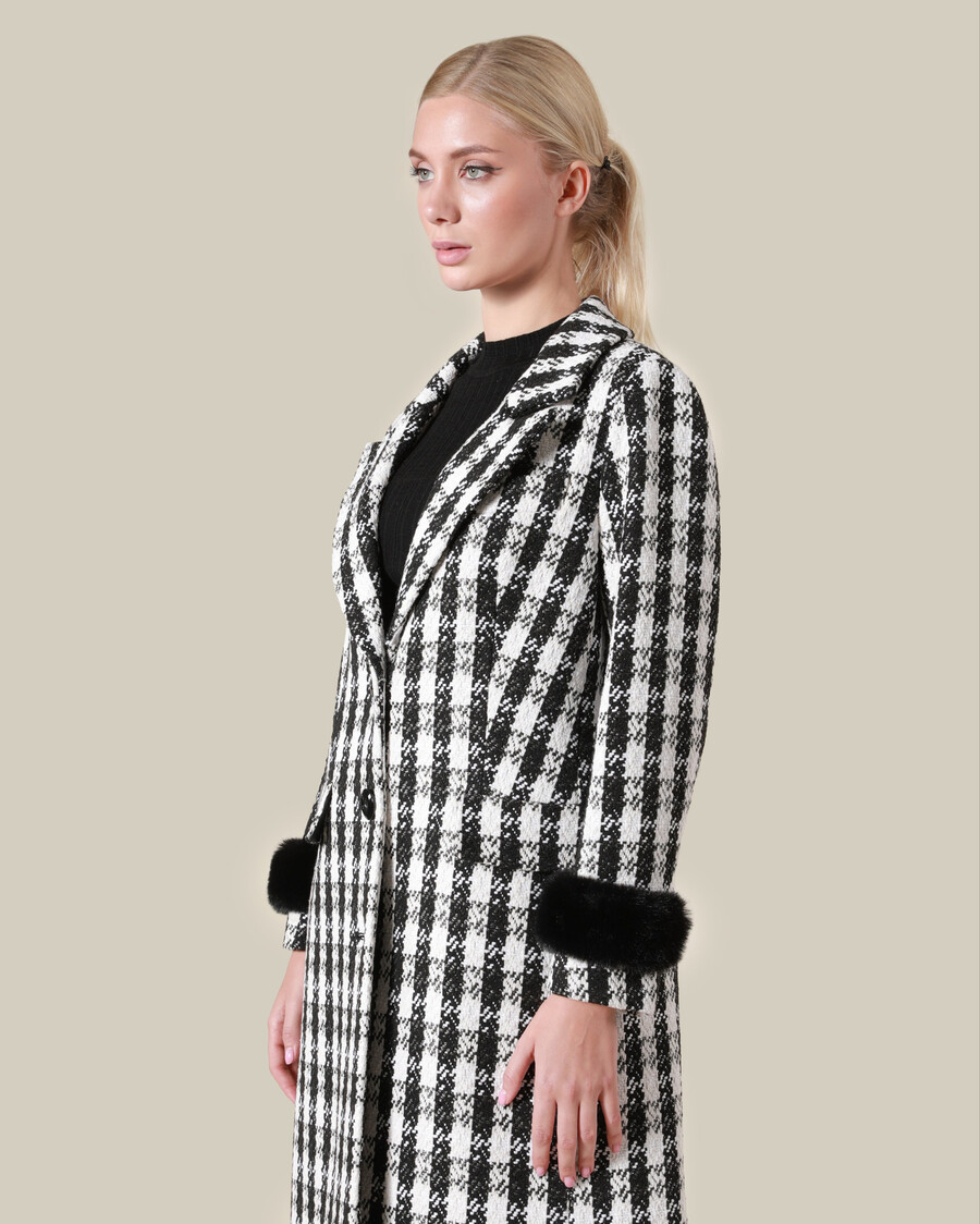 cappotto doppiopetto pied de poule