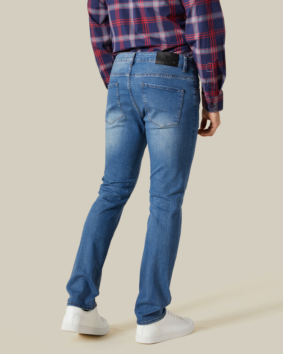 jeans slim fit blu medio