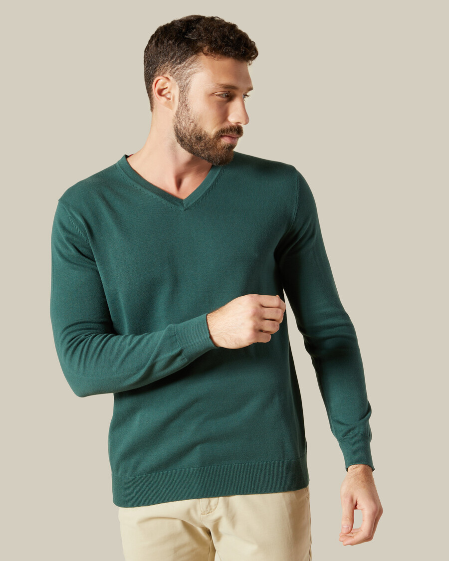 maglione con scollo a v