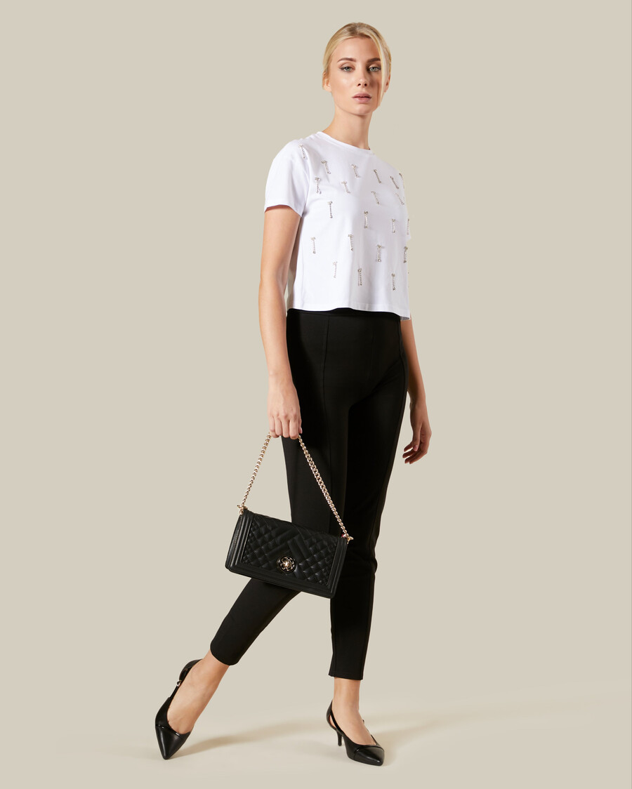 leggings a vita alta tinta unita