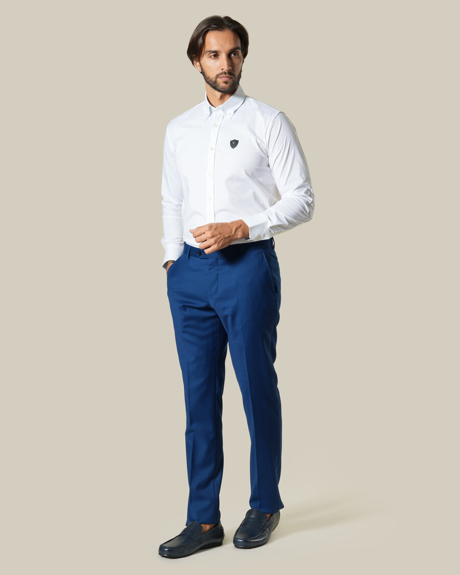 pantaloni sartoriali slim fit blu navy