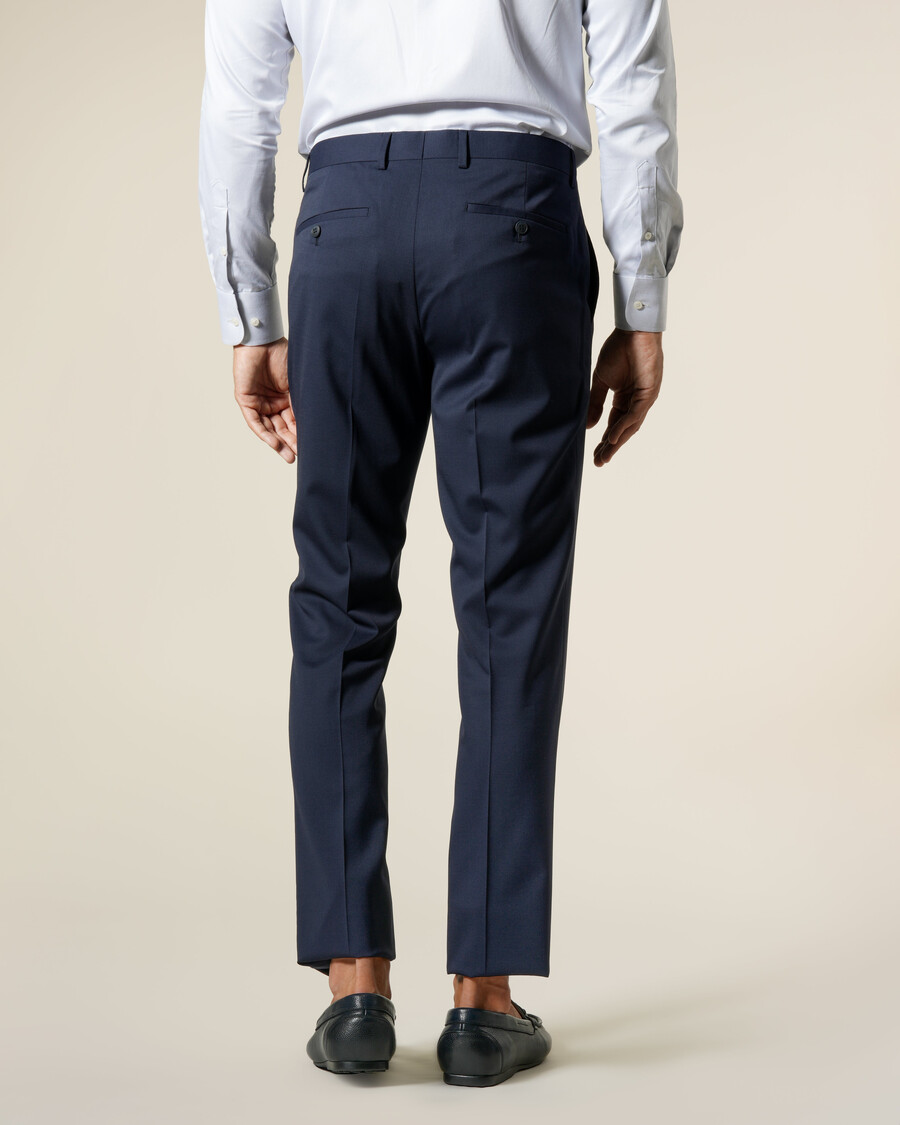 pantaloni sartoriali slim fit a righe blu navy
