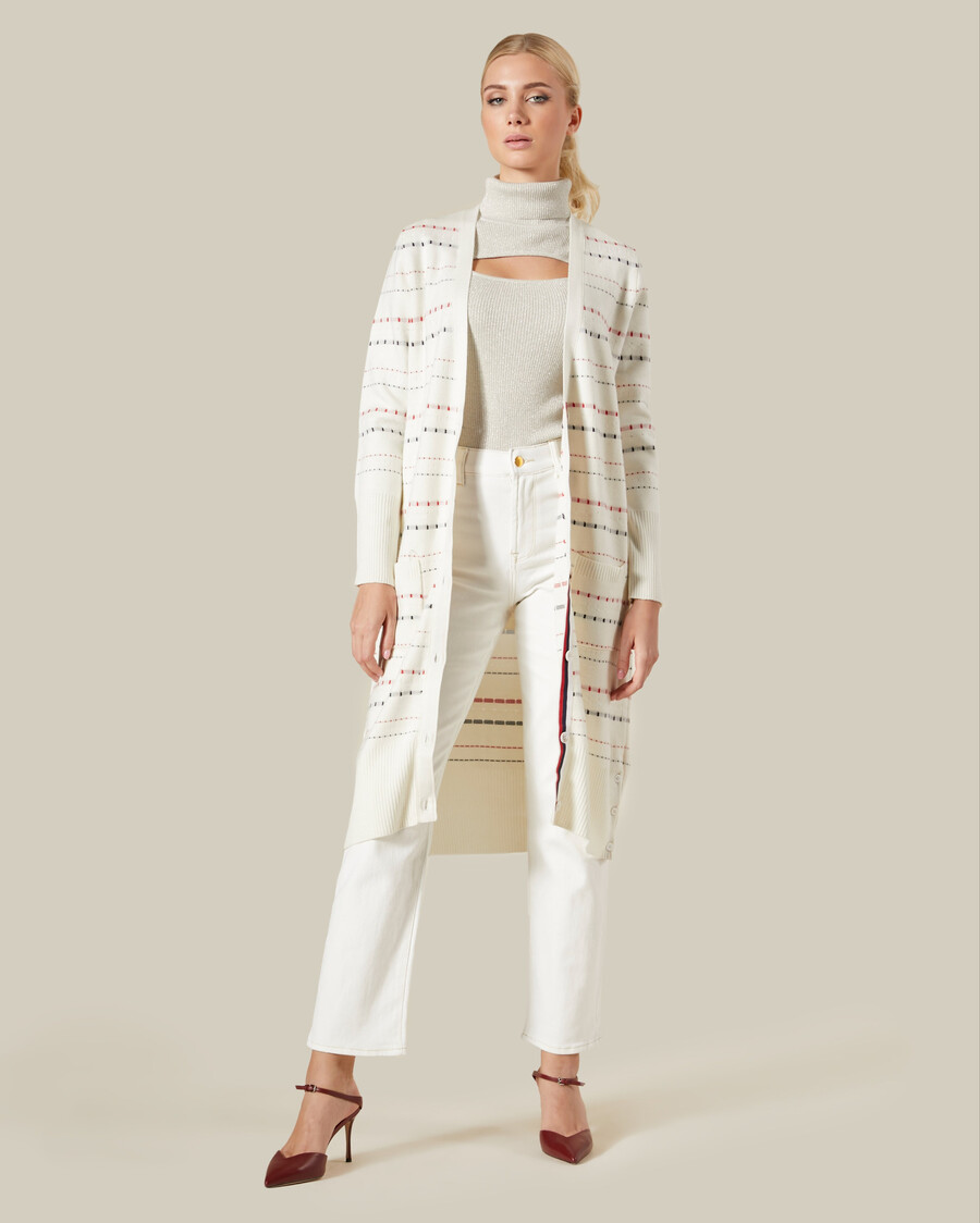 top in maglia a coste con tagli