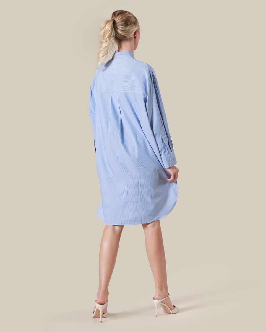 camicia oversize in cotone a righe
