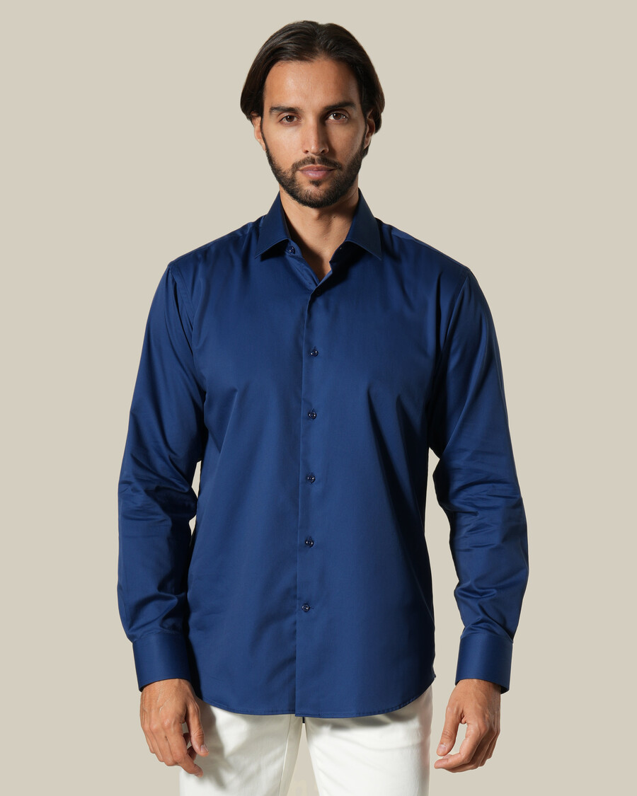 camicia classica a maniche lunghe in cotone