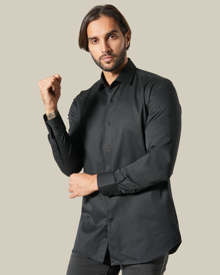 camicia classica a maniche lunghe in cotone