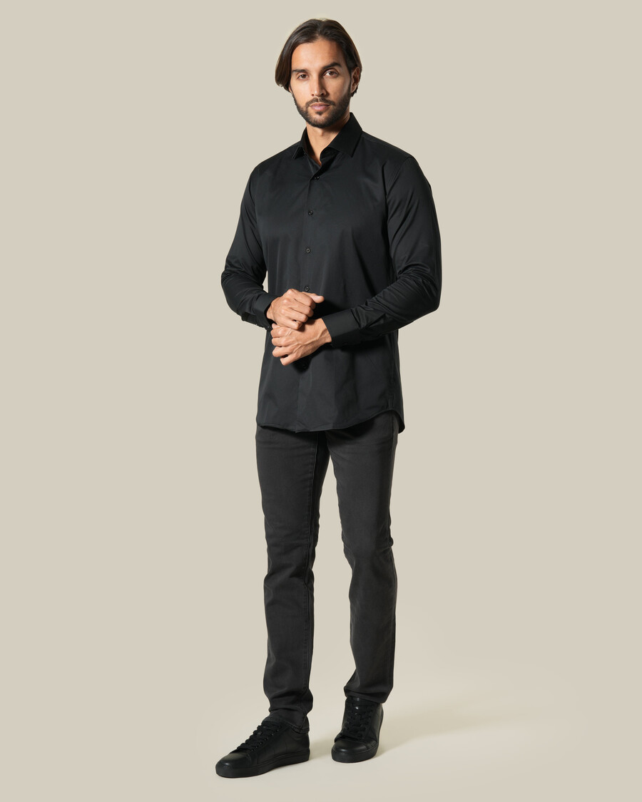 camicia classica a maniche lunghe in cotone