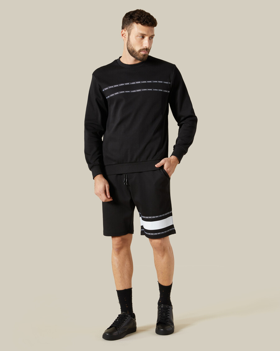 pantaloncini da tuta con nastro adesivo