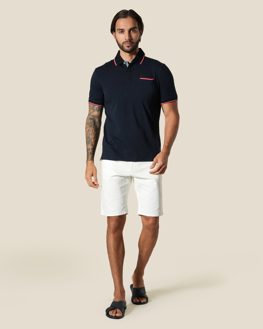 polo con risvolto a contrasto