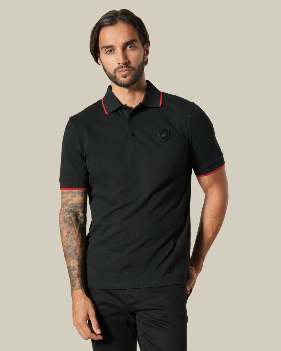 polo con risvolto a contrasto