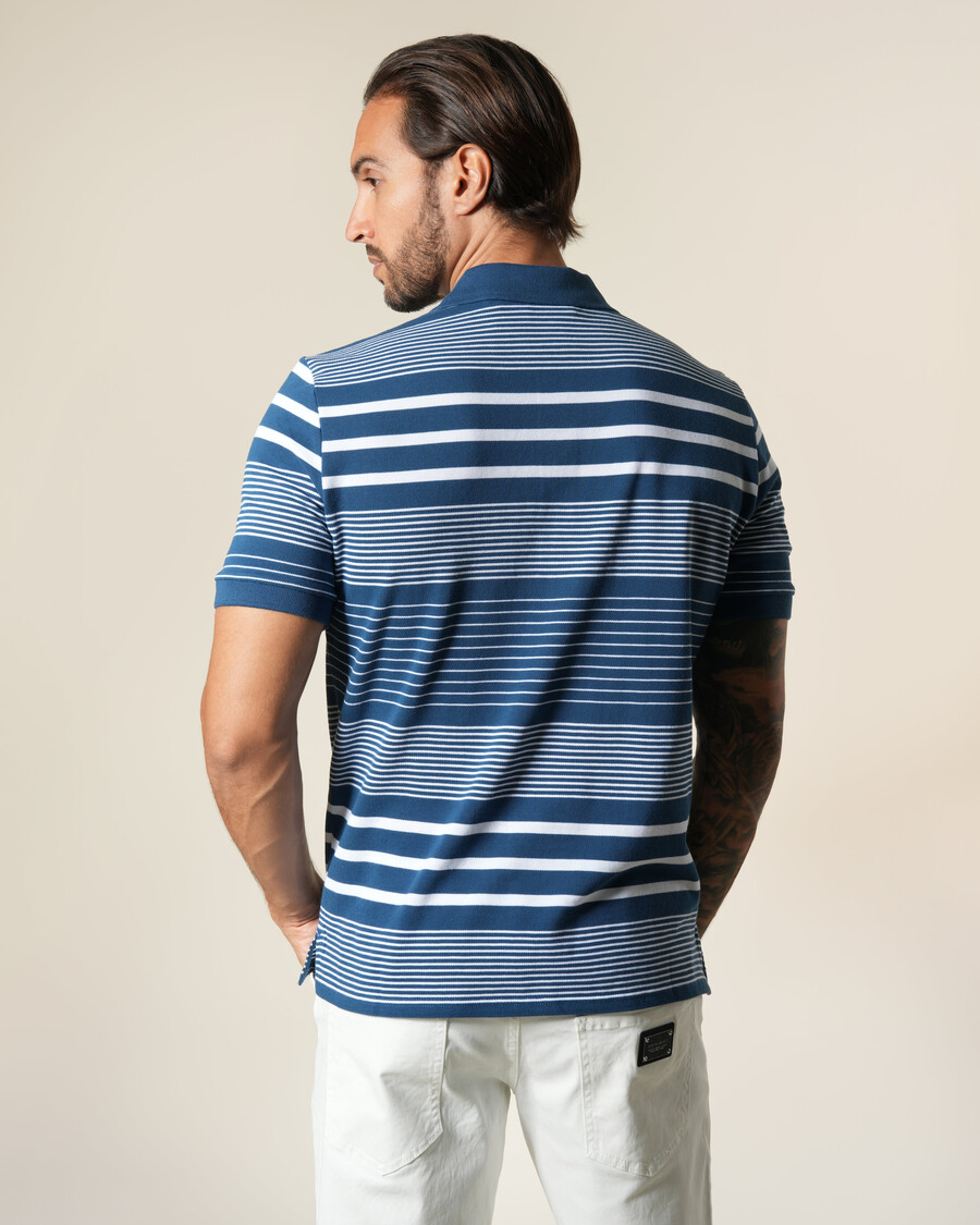 polo in cotone a righe