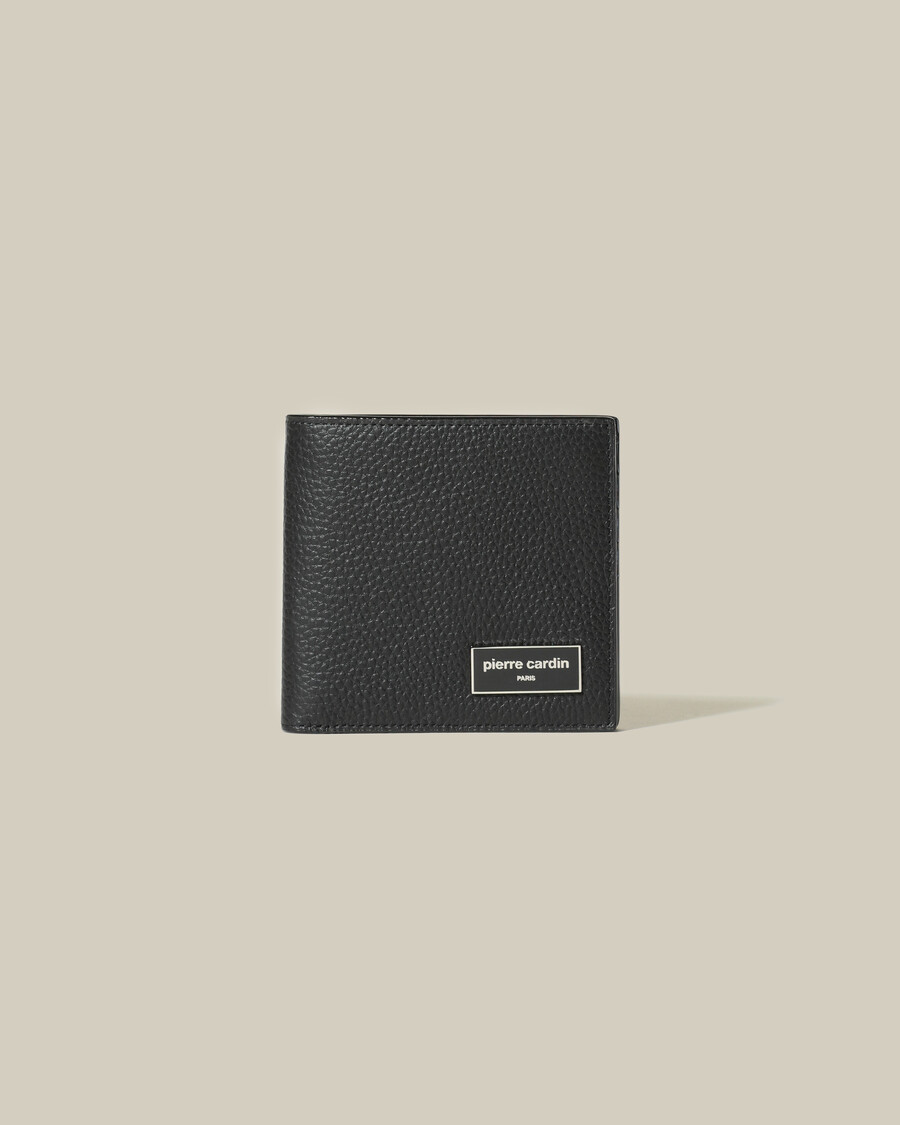 portafoglio bifold decorato con marchio