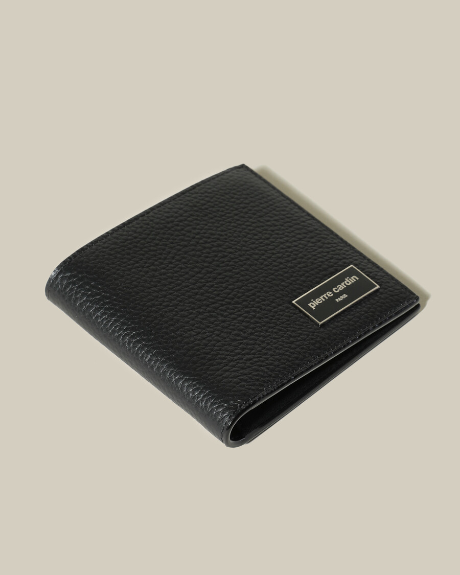 portafoglio bifold decorato con marchio
