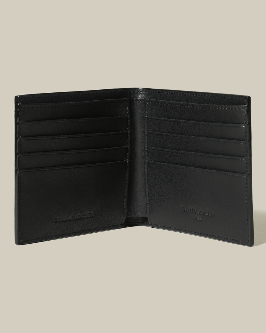 portafoglio bifold decorato con marchio