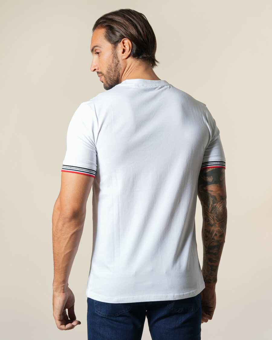 t-shirt classica a coste a righe